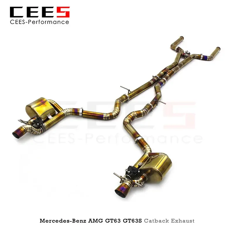 CEES Catback Exhaust for Mercedes-Benz  GT63/GT63S 4.0T 2019-2023 Tuning Performance  Exhaust Pipe Muffler Escape