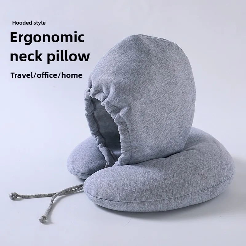 Tragbares Reise-Nackenkissen, Büro-Nickerchenkissen für Erwachsene, Multifunktionale Unterstützung für Flugzeug, Auto, Zuhause, Ergonomisches Memory-Schaum-Kissen
