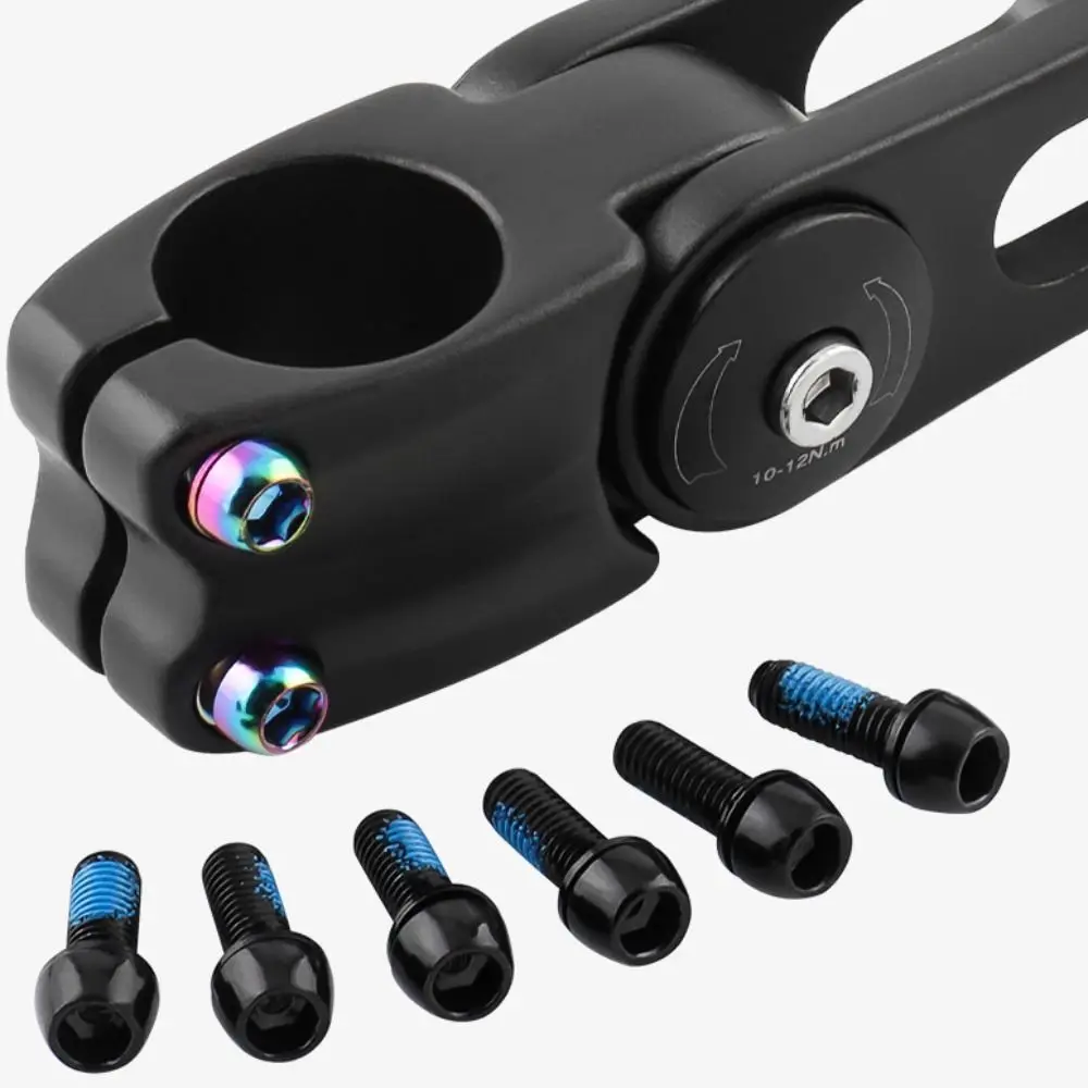 

Titanium-plated Bicycle Handlebar Screws M6 Stainless Steel Bike Handle in Bolts Fix Bolt Stem Riser