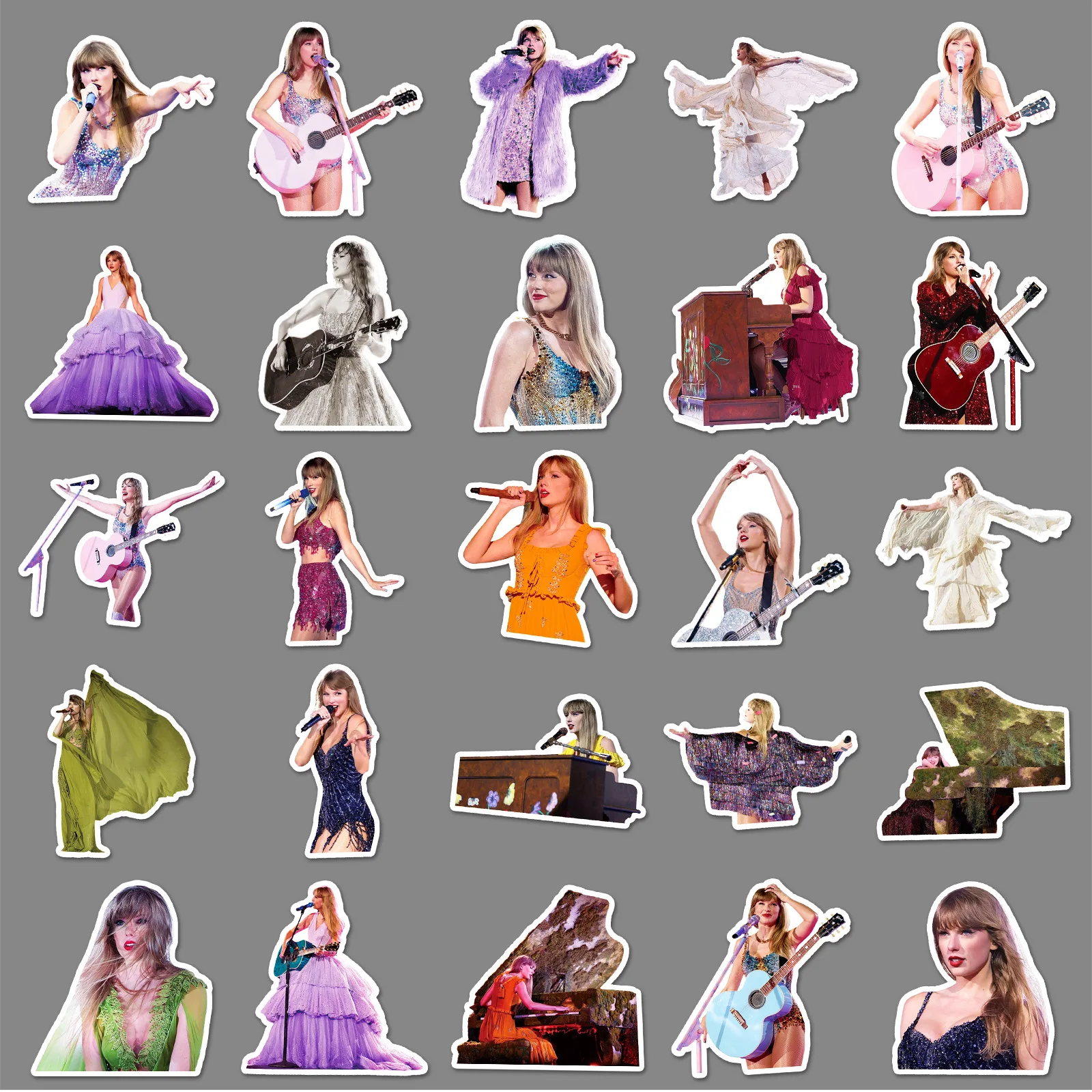 10/52PCS Cantante Taylor Concerto Graffiti Adesivi Decorazione Decalcomanie Giocattoli musicali Ventole Regalo FAI DA TE Tazza di Acqua Scatola di Cancelleria Scrapbook