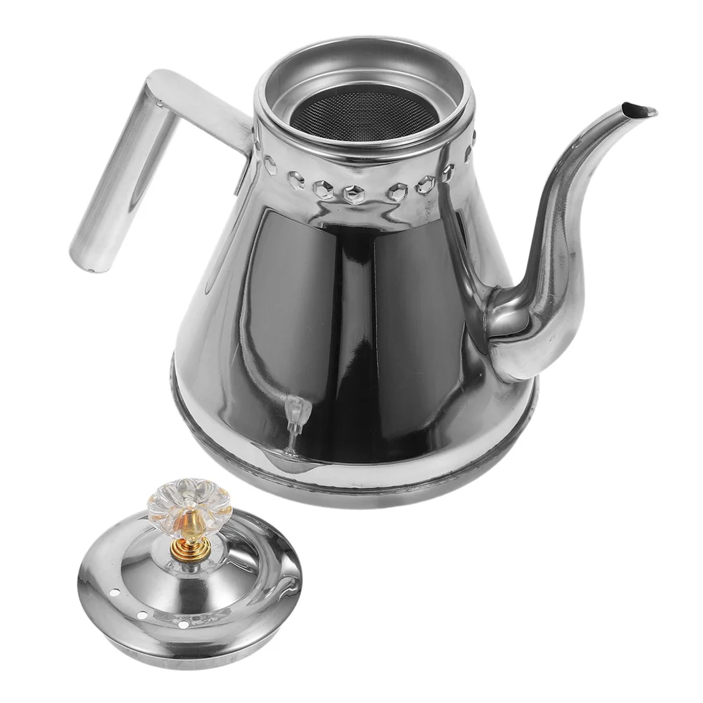 

1Pcs Durable Polished Stainless Steel Tea Water Kettle Large Capacity For Instant Soup Coffee