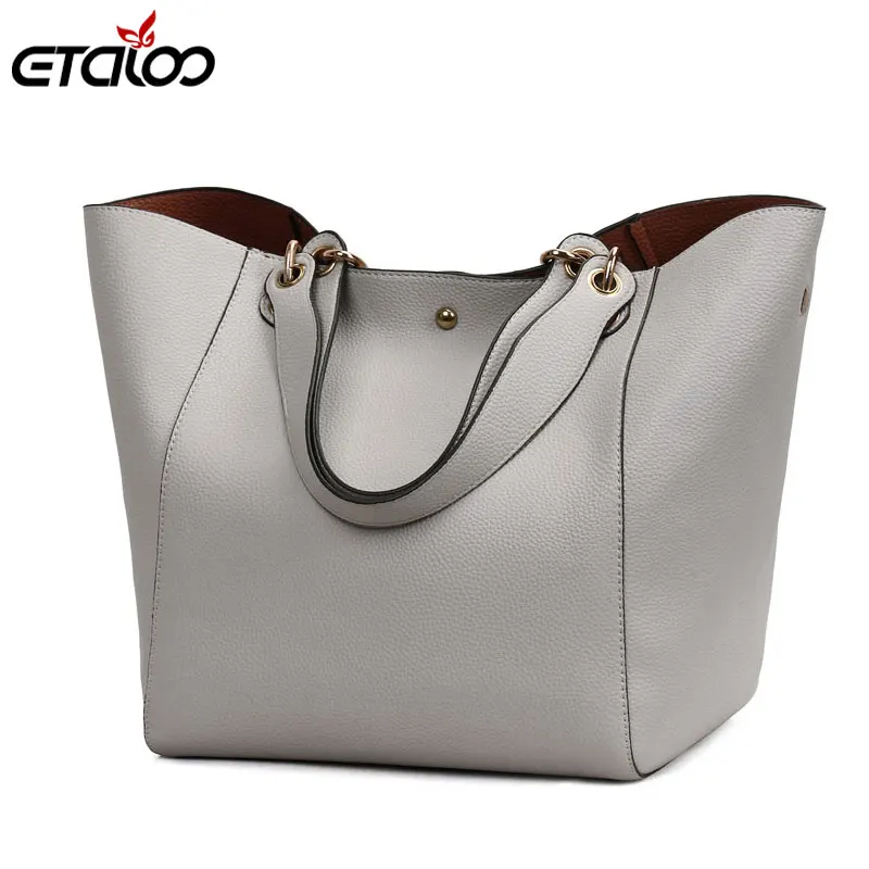 Leather Handbags Big Women Bag Female Bags Trunk Tote Shoulder Bag High Quality Casual Ladies Large Bolsos 2pcs/set Fashion Soft