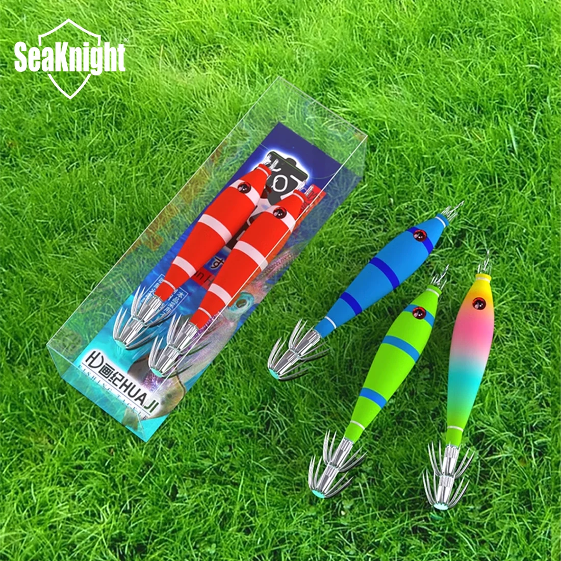 NEW Fishing LURE Squid Hook Luminous Sea Water Lures Blowing Hook Cuttlefish Lure Squid Baits 6 COLORS SEA Boat Fishing Lure 6P