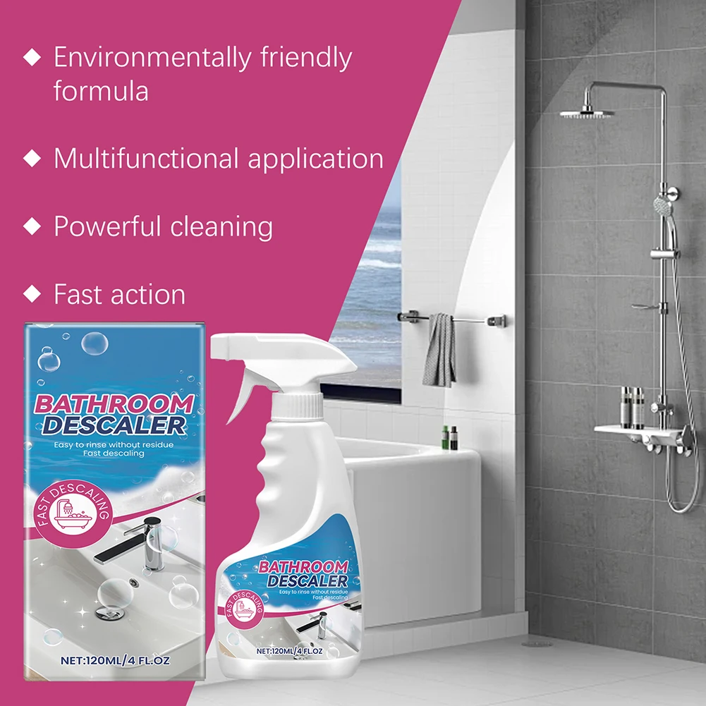 

Shower Glass Door Cleaner Hard Water Stains Multi-Surface Cleaning Power For Home For Spotless Glass Mirrors