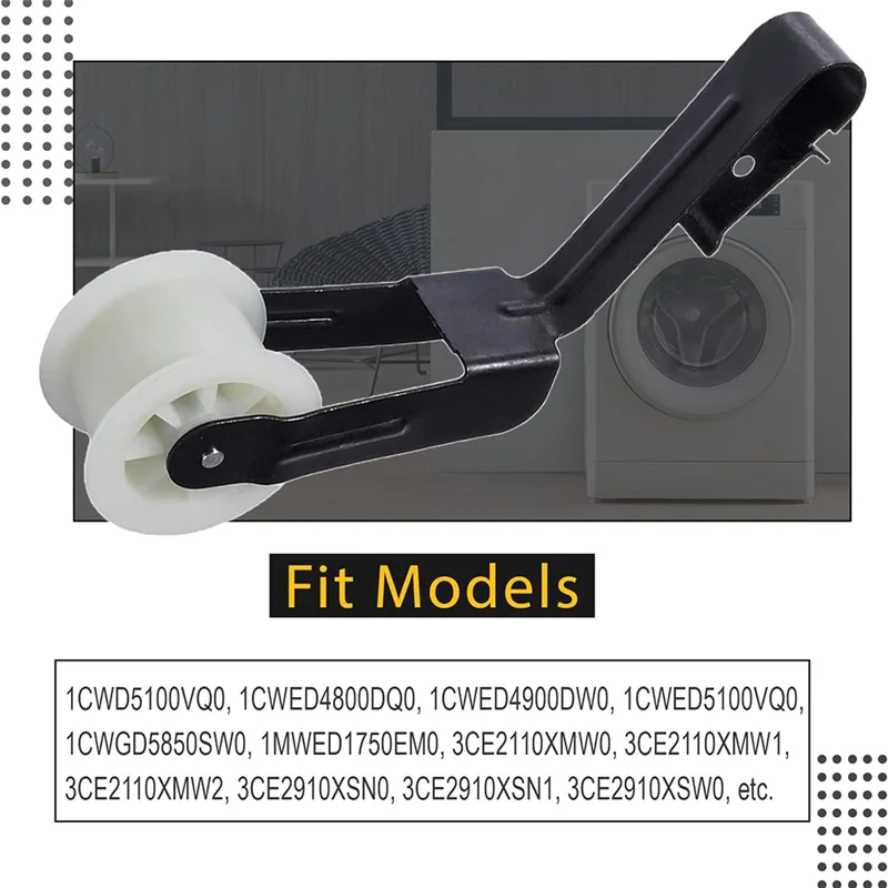 BISM 691366 Idler Pulley Exact For Whirlpool Kenmore Sears Dryer Replace W10612905 WP691366VP WP691366 AP6010582 239477