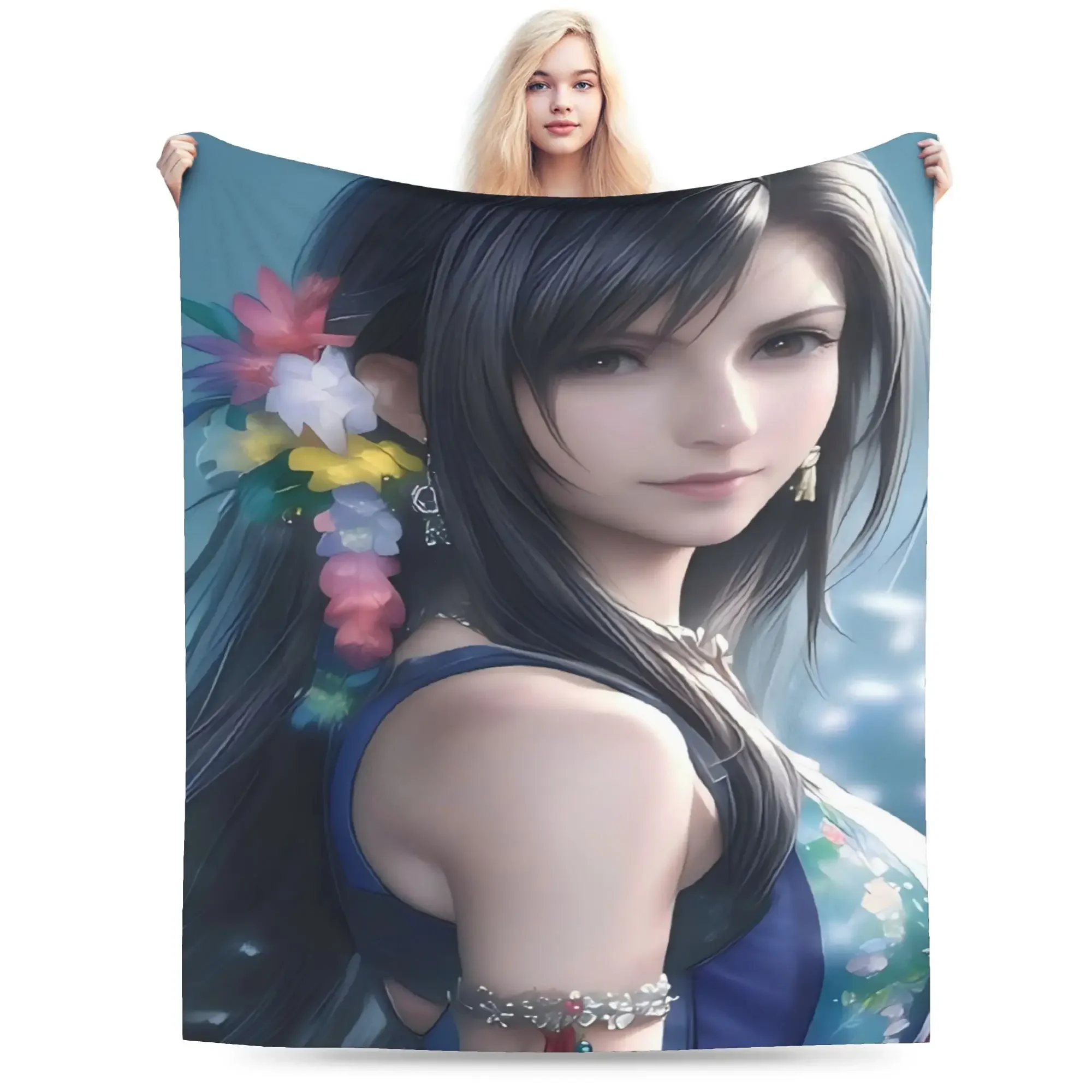 Aesthetic Anime Character Art Throw Blanket  Large Print Decor Manga Otaku Gift Quilt 150x230cm