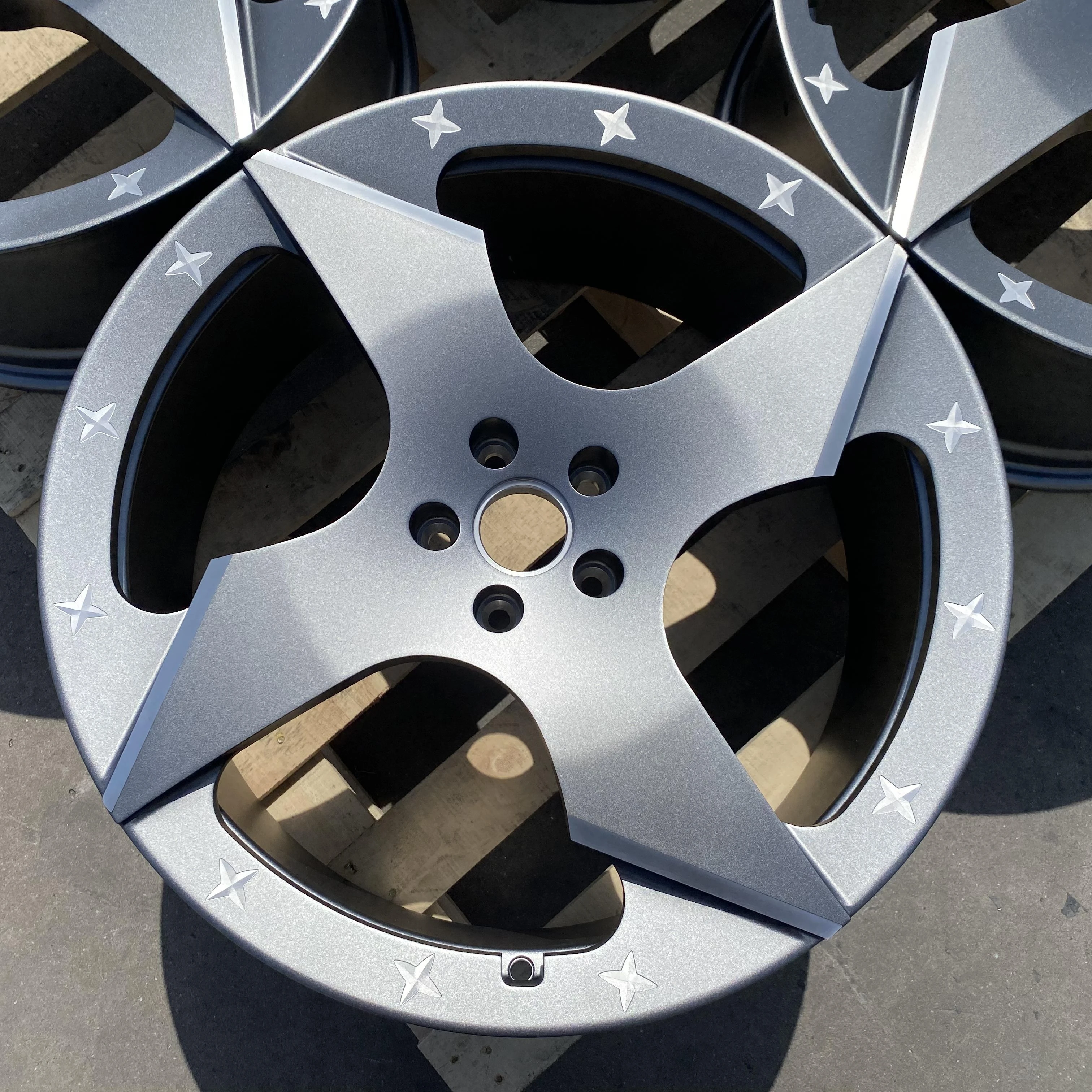 Monoblock Four Spokes Aluminum Alloy Forged Wheels 16 17 18 19 20 21 22 23 24 Inch 5x112 5x114.3 5x120 Multi Color Rim