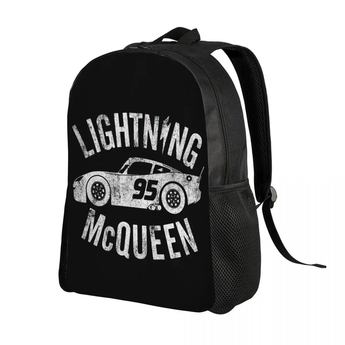 Custom Lightning McQueen Travel Backpack Men Women School Laptop Bookbag Speed Racing Car College Student Daypack Bags