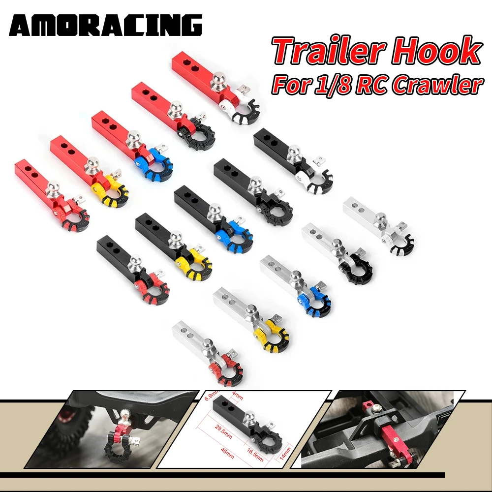 RC Car Metal Trailer Hook U-shaped Rescue Hook For 1/8 RC Model Crawler Car TRACTION F150 TANK300 G550 YK4082 YK4083 Accessories