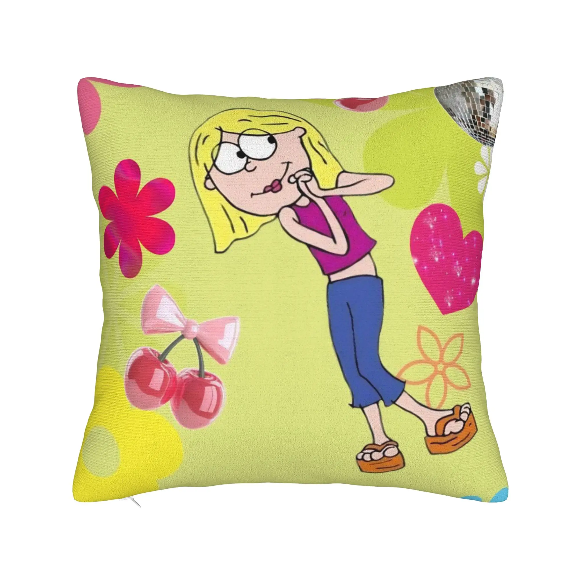 Lizzies Cartoon McGuires Square Pillow Cases  Cushion Covers Funny Zipper Decor Pillowcover for Car 40*40cm