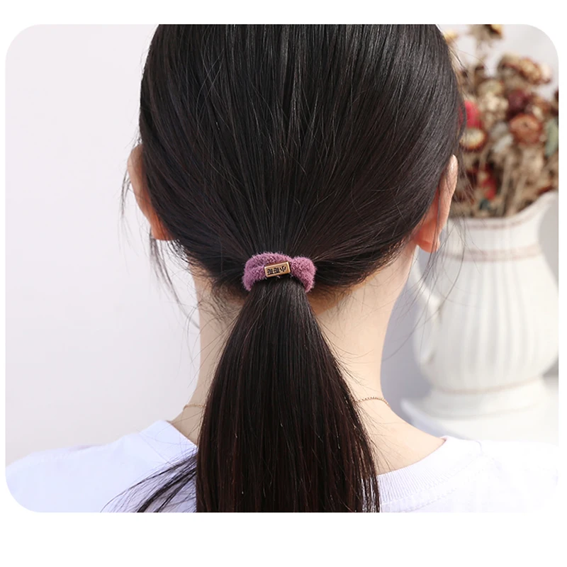 50PCS/Box Mix Colors Nylon 5CM Rubber Bands Women Safe Strong Elastic Hair Bands Ponytail Holder Girl Scrunchy Hair Accessories