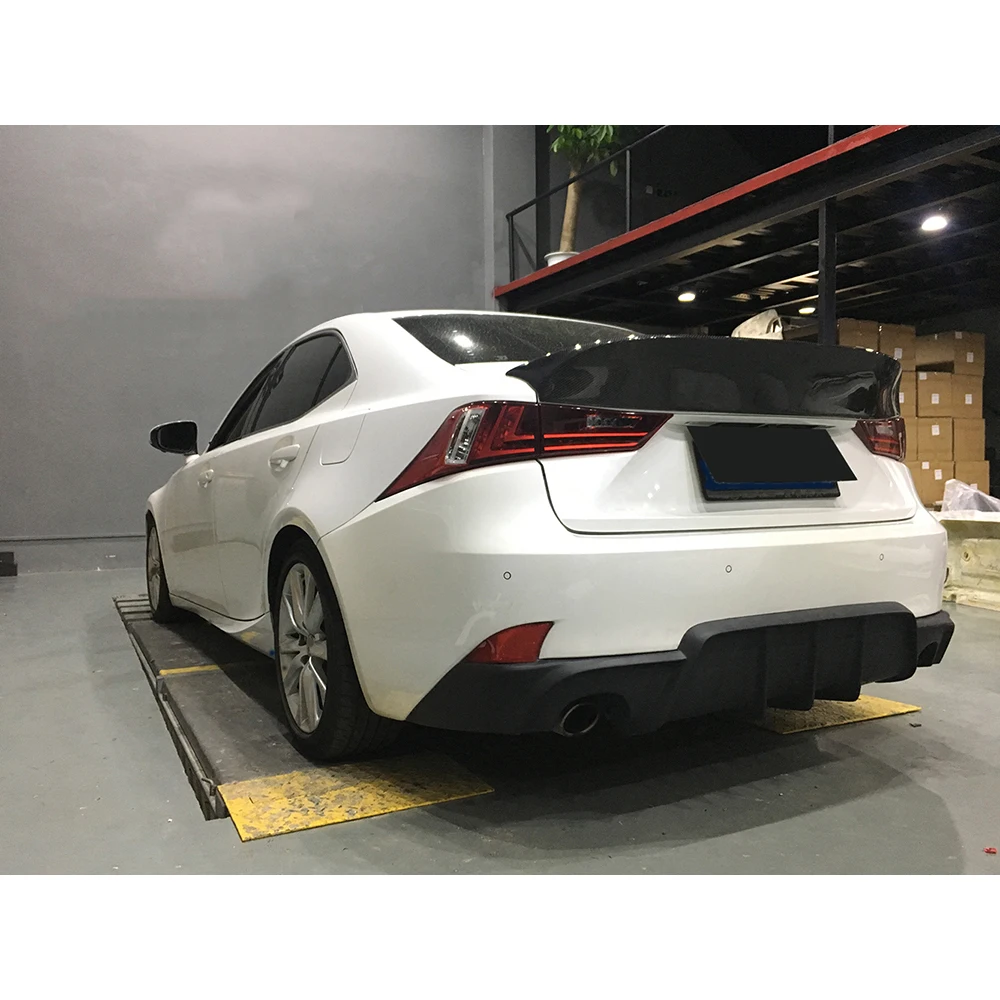 For Lexus IS F Sedan IS IS200t IS250 IS300 IS350 2013 - 2017 Car Styling Rear Trunk Lip Spoiler Boot Wing Lip Carbon Fiber / FRP