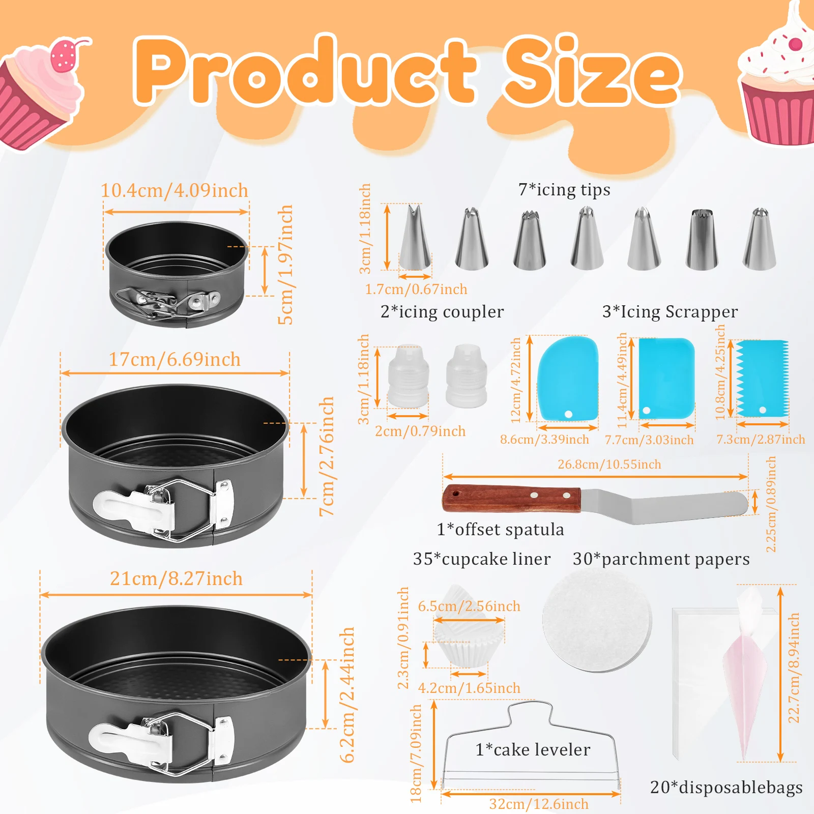 Набор форм для торта, 102 шт., – обзор и цена Springform Pan Set