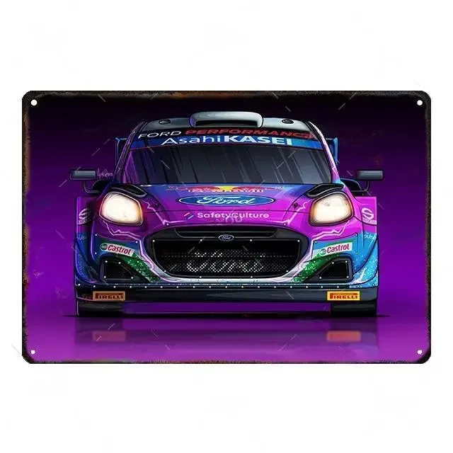 Cool Race Car Vintage Metal Poster Modern Sport Car Retro Tin Sign Auto Club Wall Art ation Plaque for Home 