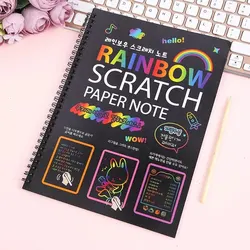 16k Scratch Book Children's Educational Colorful Scratch Paper DIY Handmade Creative Painting Scratch Painting