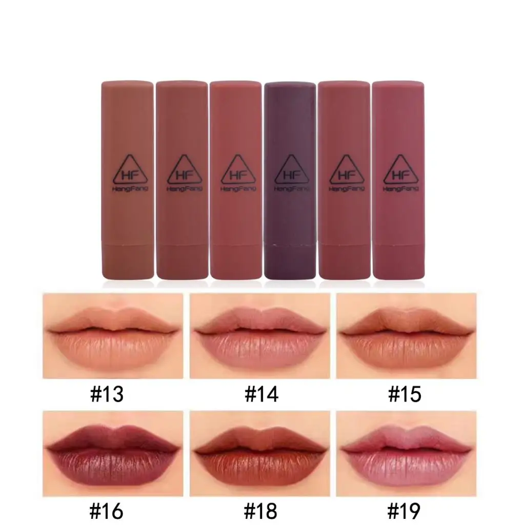 Brillo de labios de larga duración, lápiz labial de belleza, maquillaje cosmético, juego impermeable, 6x