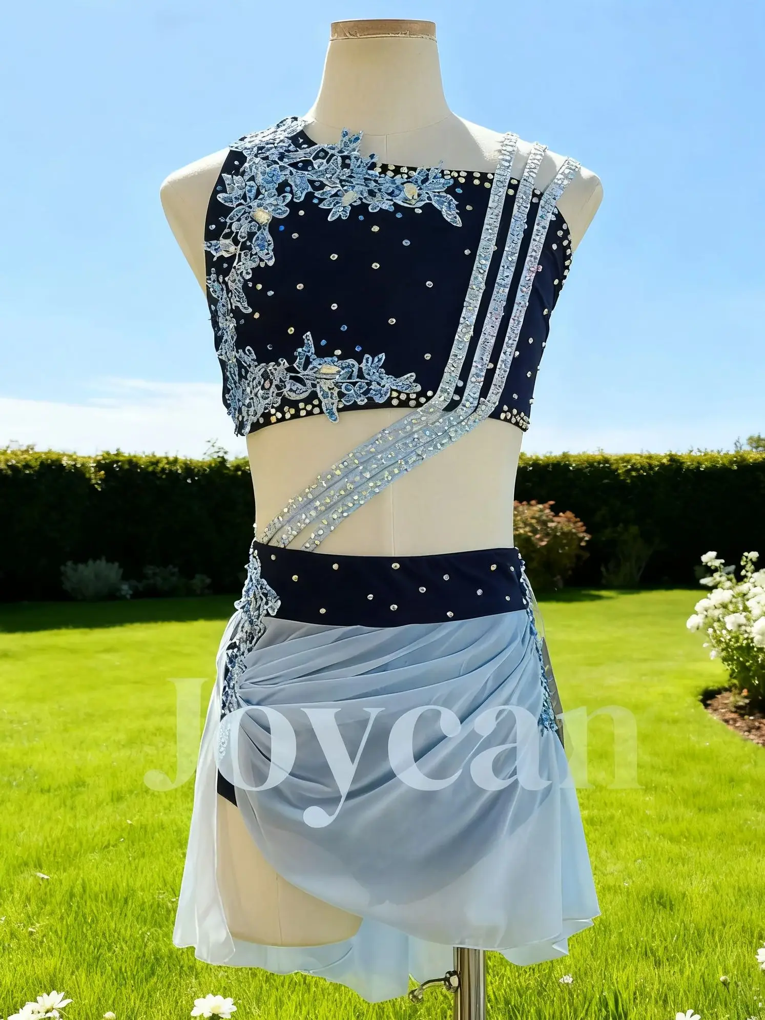 Joycan Lycial Dans Jurk Meisje Diamant Cuatomized Pole Dance Mode Prestaties Competitie Dans Jurk BD9819 - afbeelding 2