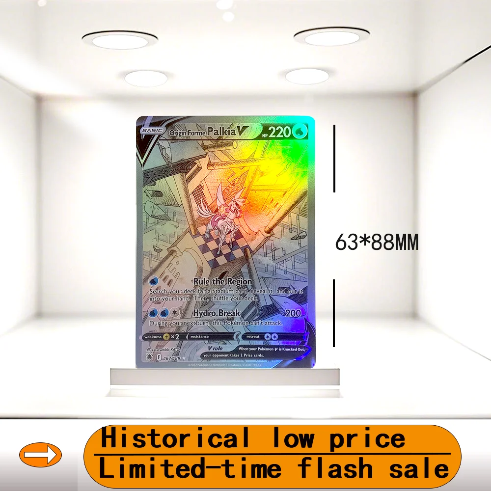 

Holographic Game Trading Collection PTCG Proxy Cards Palkia Mew Leafeon Hobbies Rare Collection Battle Cards Toys Gifts