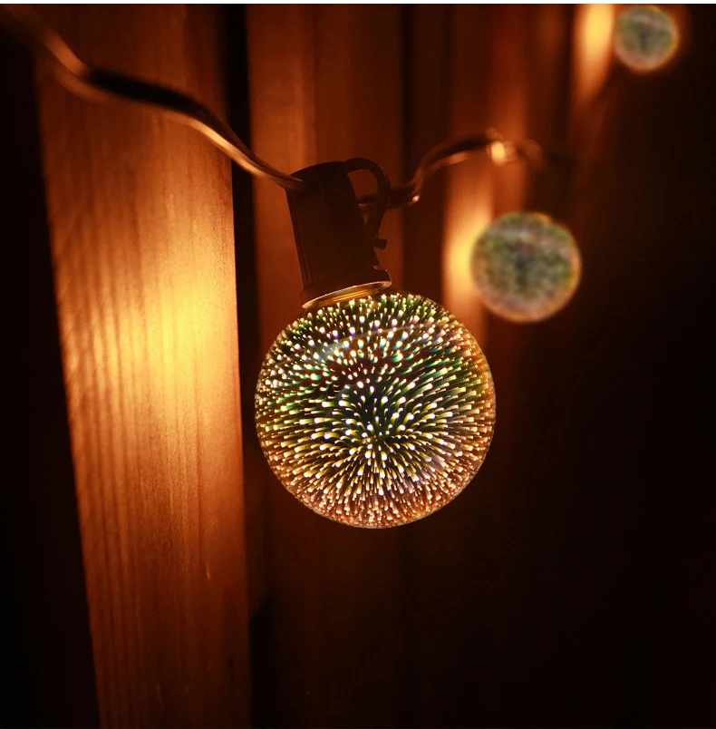 Room 3D Colorful Desk Decor Retro Effect LED Bulb E27 Vintage LED Light Bulb Wedding Nightlamp ST64 A60 G80 G95 G125