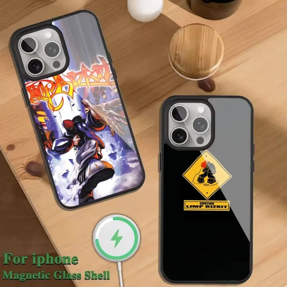 

L-Limp Bizkit Band Phone Case For Magnetic Wireless Charge Cover For iphone 16 15 14 13 12 11 Pro Max Plus Coque