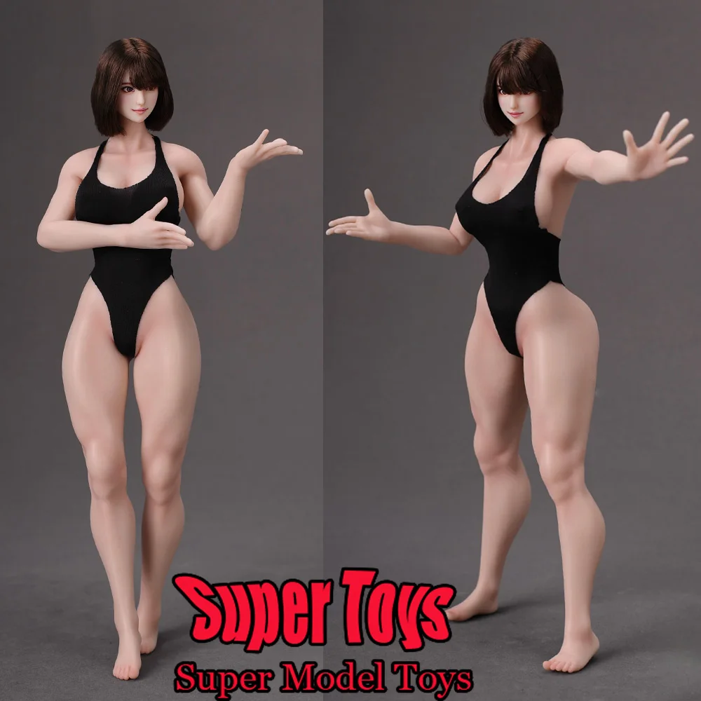 

LDDOLL 1/6 Women Soldier Finger Joint Movable Muscular Body With Three Connectors About 29cm Fit 12'' Action Figure Chun-li Head