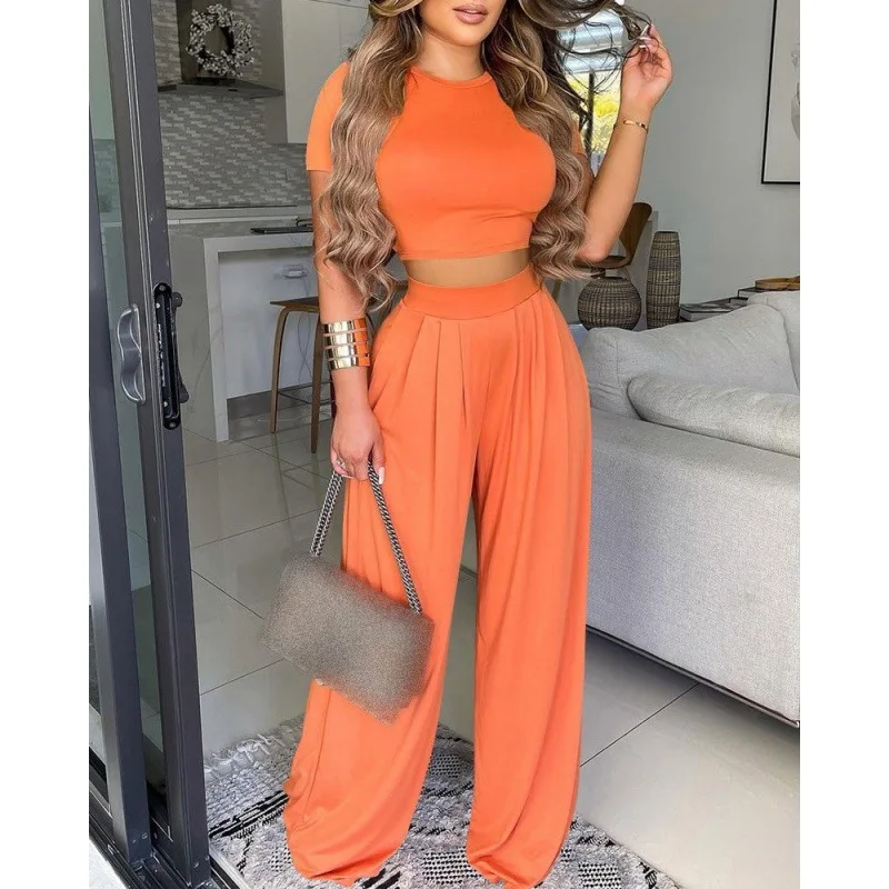 

Summer women's sales of two sets of comfortable casual printed vest pants femininity commuter suit