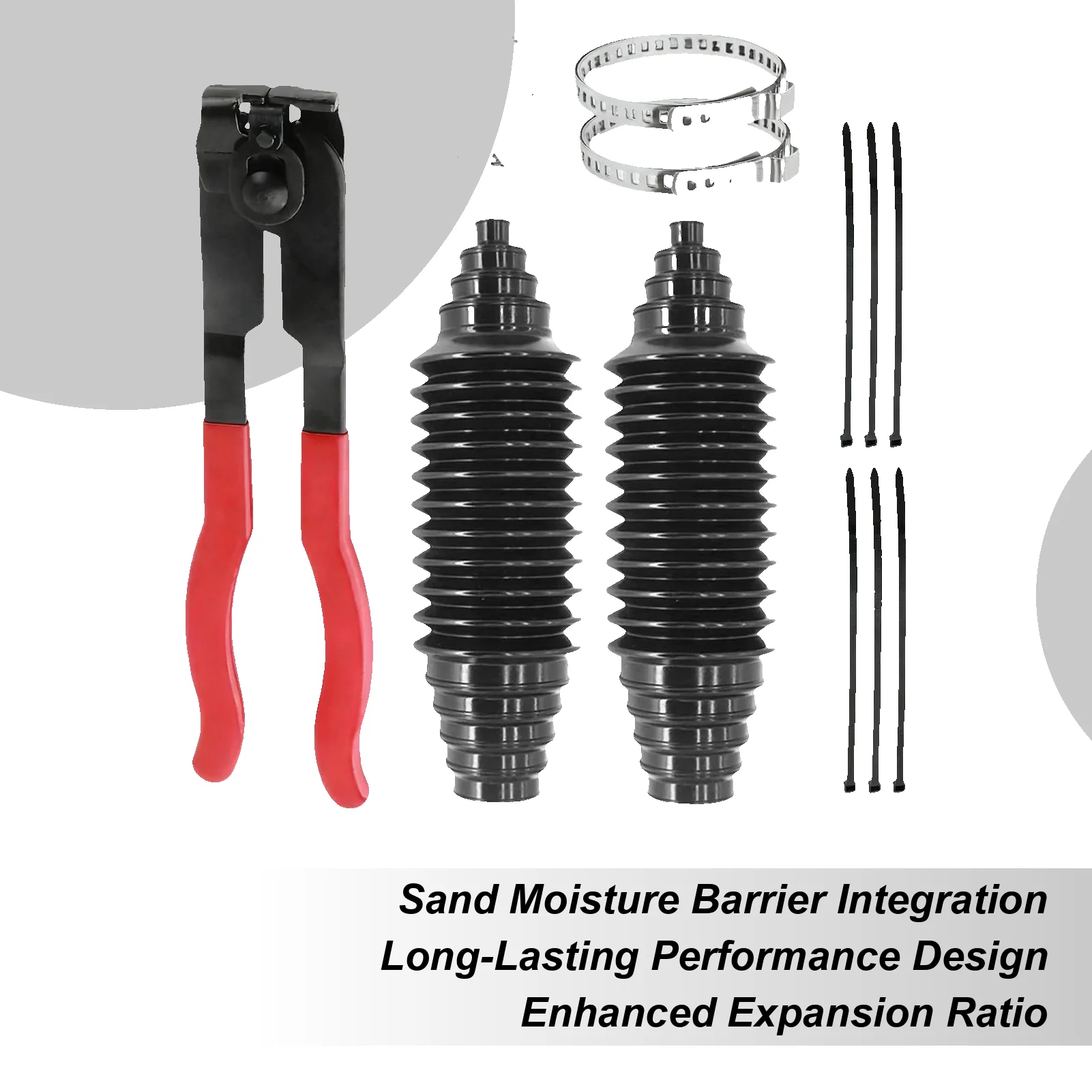 

Рулевая рейка и рулевая тяга, пылезащитные ботинки, 2 шт., универсальные автомобильные принадлежности, пылезащитный чехол для рулевой рейки для внедорожника, автомобиля на колесах, зима