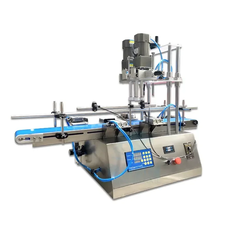 Fully Automatic Pneumatic Tabletop Capping Plastic Bottle Glass Bottle Machine