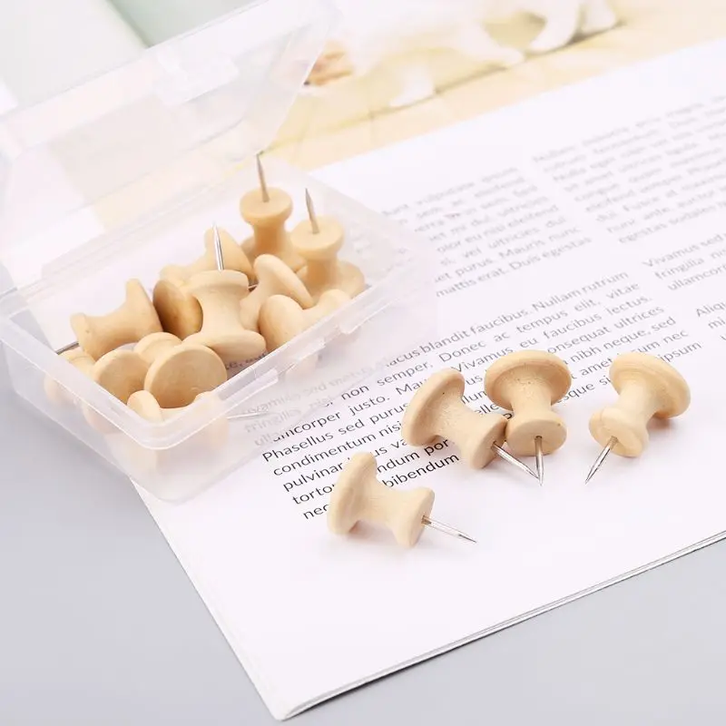 15 個 Nautral コルク木製画鋲画鋲ボードピン描画写真壁スタッド