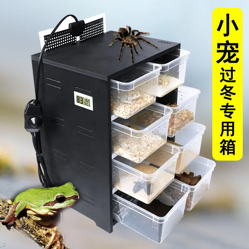 Feeding box PVC horned frog turtle scorpion spider palace heating breeding pet cabinet