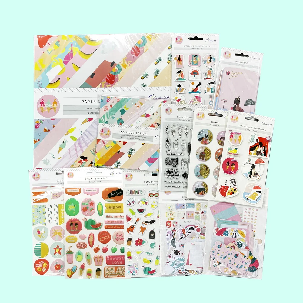 

Creative Path Value Pack For Scrapbooking Kit Paper Crafts Set Card Making Series Accessories 10pcs Journal Decoration Lucky Box