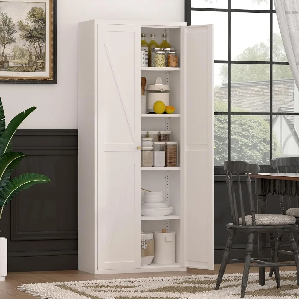 خزانة مخزن، خزانة تخزين مخزن المطبخ طويلة مع أبواب ورفوف، خزائن تخزين مخزن معدنية، خزانة