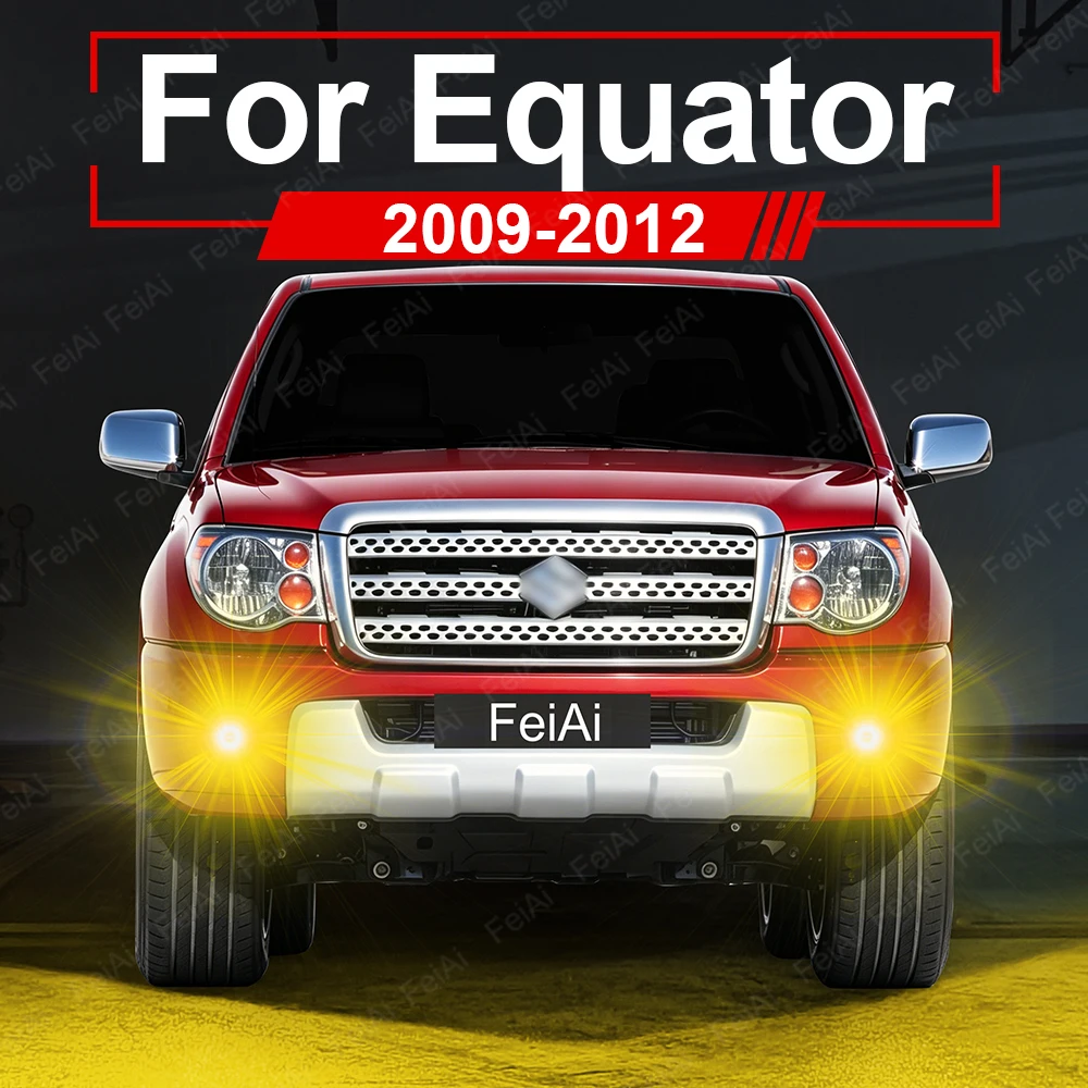 For Suzuki Equator Fog Lights LED Bulb Equator 2009 2010 2011 2012 Accessories Dual Color LED Fog Light For Car White Yellow