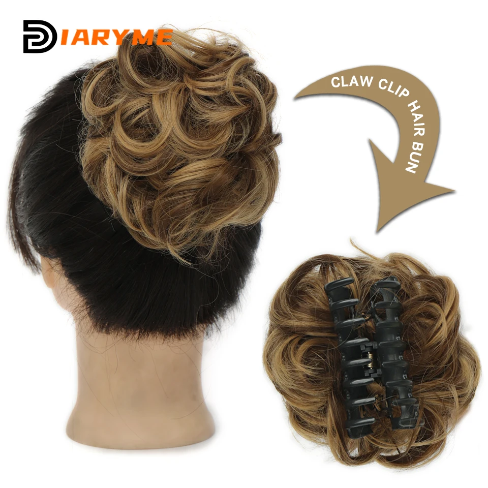 Synthetic Claw Chignon Hair Extension Wedding Updo Hair Bun Curly Messy  Scrunchy Fake Hair Chignon Natural Hairpiece Buns