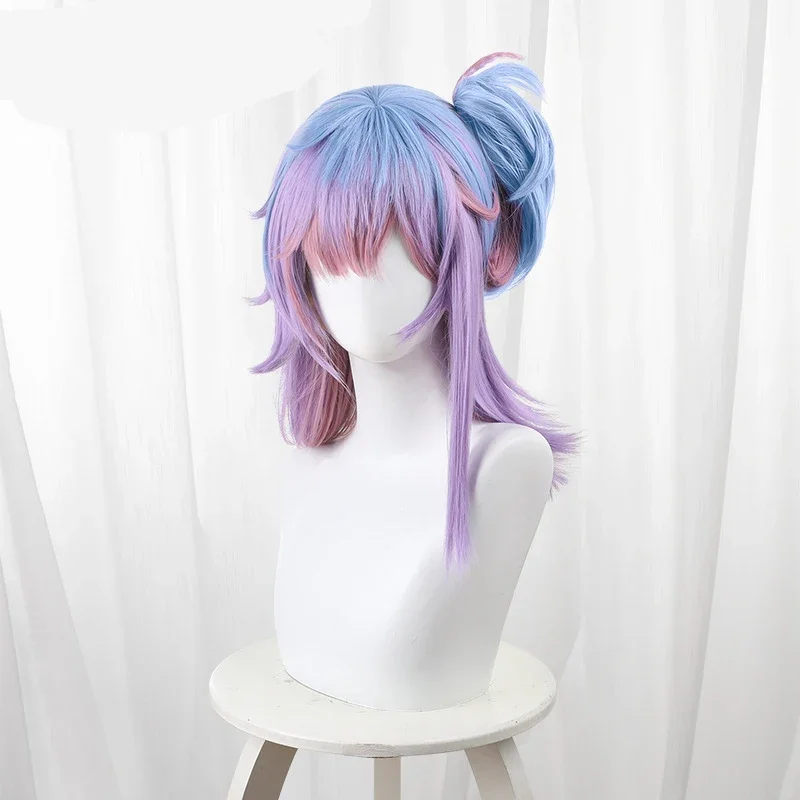 Buffy parrucca Cosplay 45cm lungo gioco identità V profumatore Vera Nair viola rosa blu capelli in fibra resistente al calore parrucca Cap donna