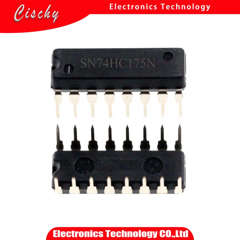 10pcs SN74HC175N DIP16 74HC175 DIP-16 SN74HC175 74HC175N DIP HD74HC175P 74HC175AP TC74HC175AP