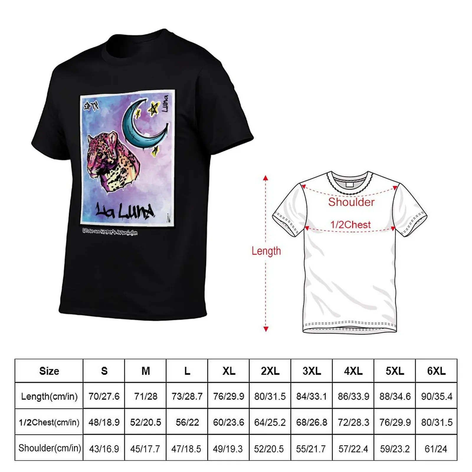 La Luna - The Moon T-Shirt tops Short sleeve tee Anime t-shirt aesthetic clothes compression shirt men