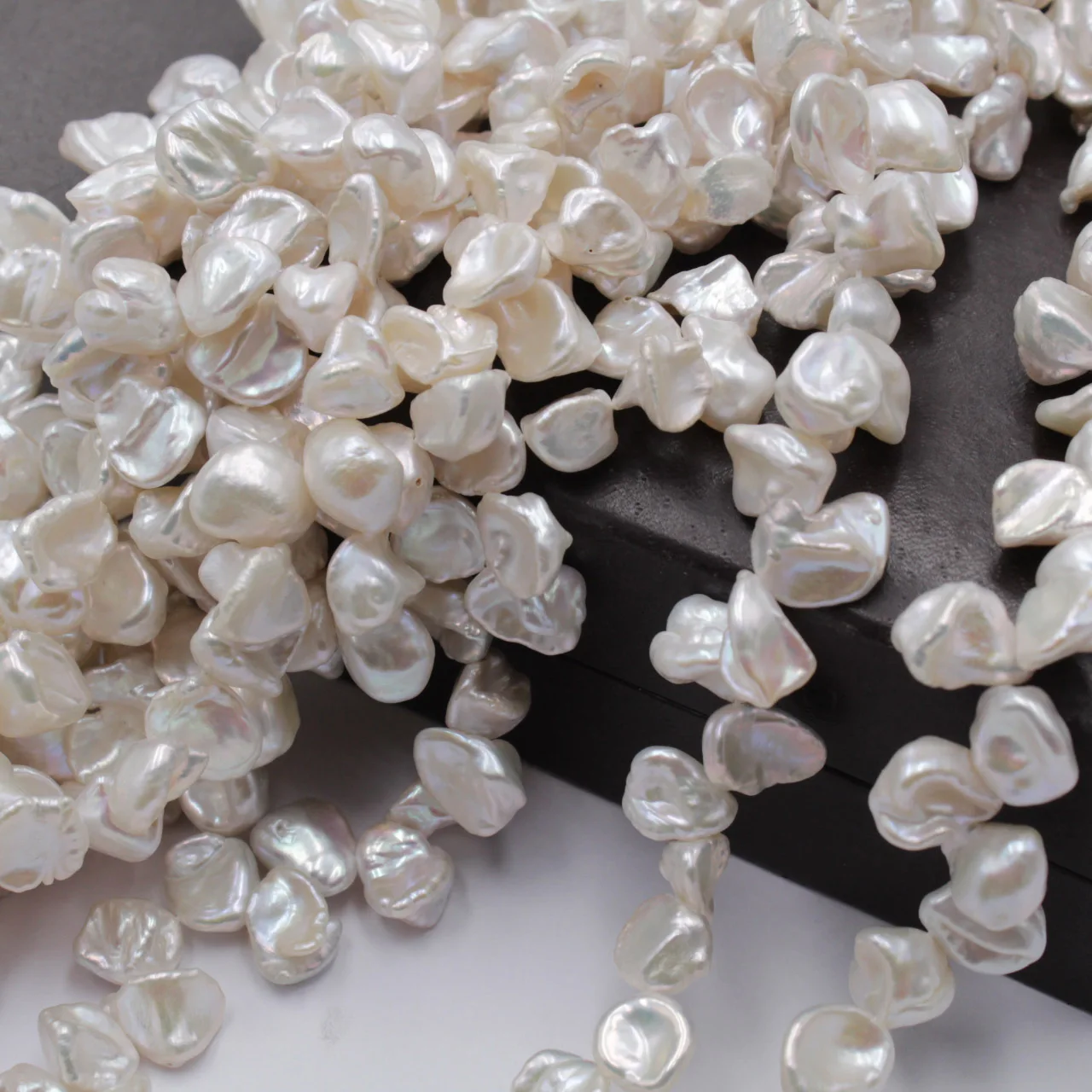 Natural Baroque Shaped Pearl 8-9mm Natural Irregular Keshi Pearl Beads Diy Petal Pearl Strand