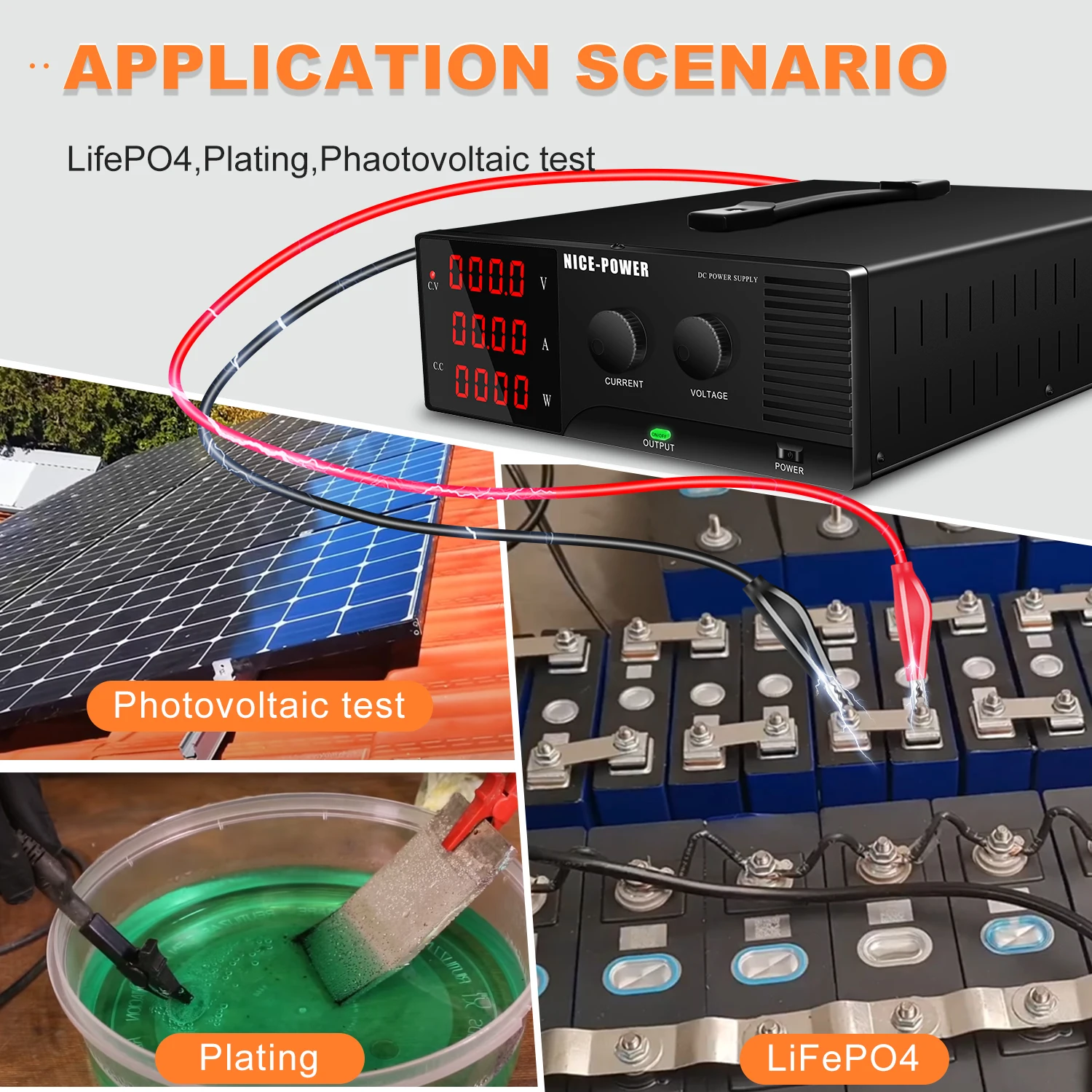 3000W LIB Battery Charge Discharge Test Lab DC Power Supply 0-100A 80A 30V 24V 25.9V With Output Switch USB Programming Software