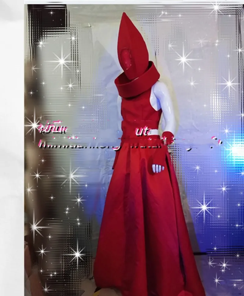 Nightclub bar Halloween costume red headless red masked enchantress costume