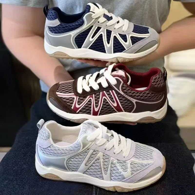 

Women's Breathable Casual Sports oes New Fall Model Agan oes Dad Sle Color Blo Me Uppers Low Top All Season Wear