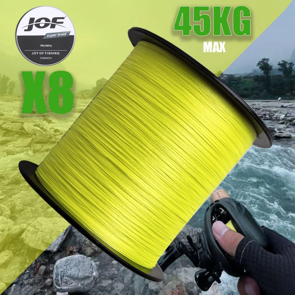 JOF X8 Geflochtene Angelschnur 300M/500M/1000M 8-Fach PE Multifilament 8-Fach Geflechtschnur 0,17mm-0,5mm Test Karpfenangel-Zubehör