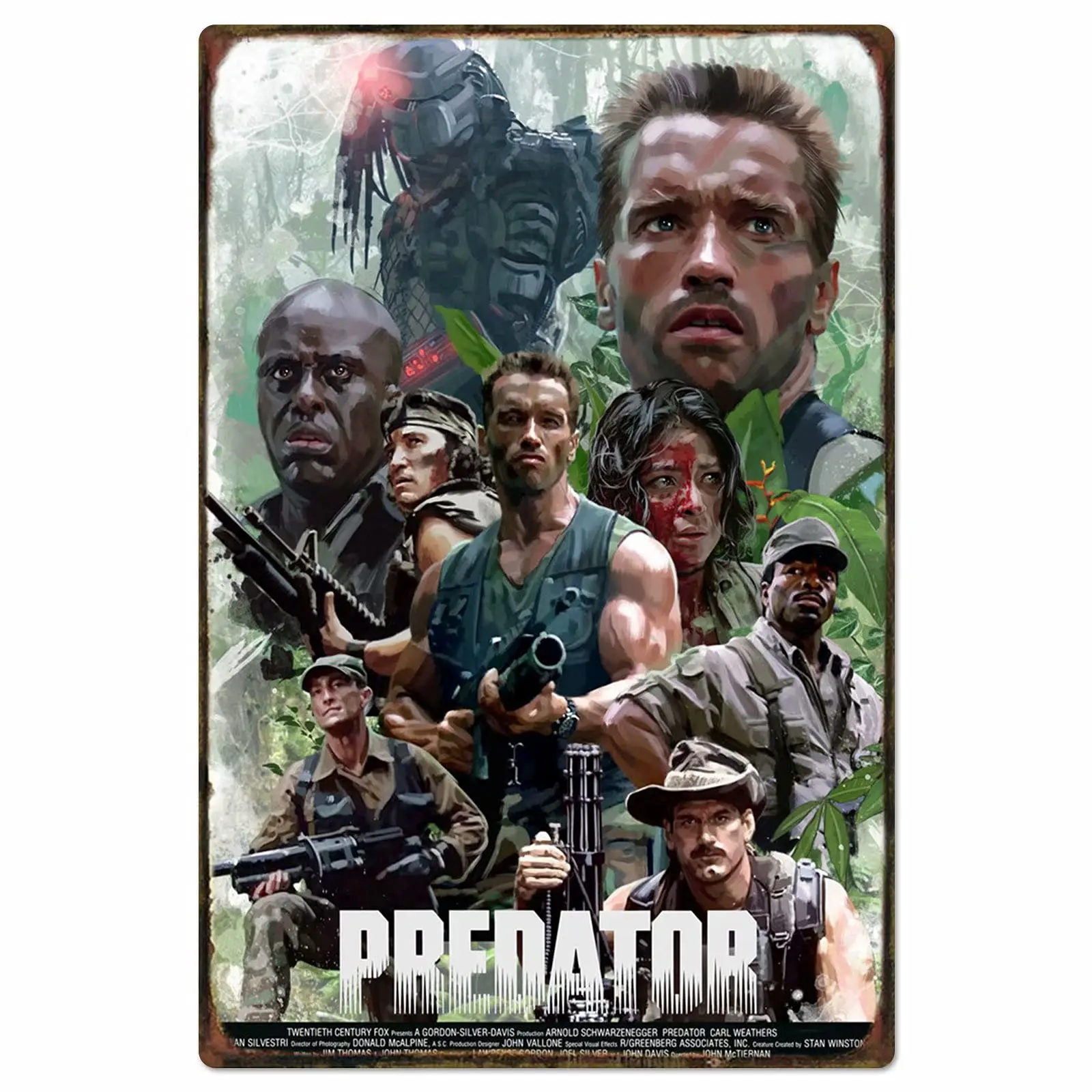 Predator Movie Posters Tin Signs Wall Art Decor for Bar Cinema Bedroom Room Wall Home Decor 12x17 inch