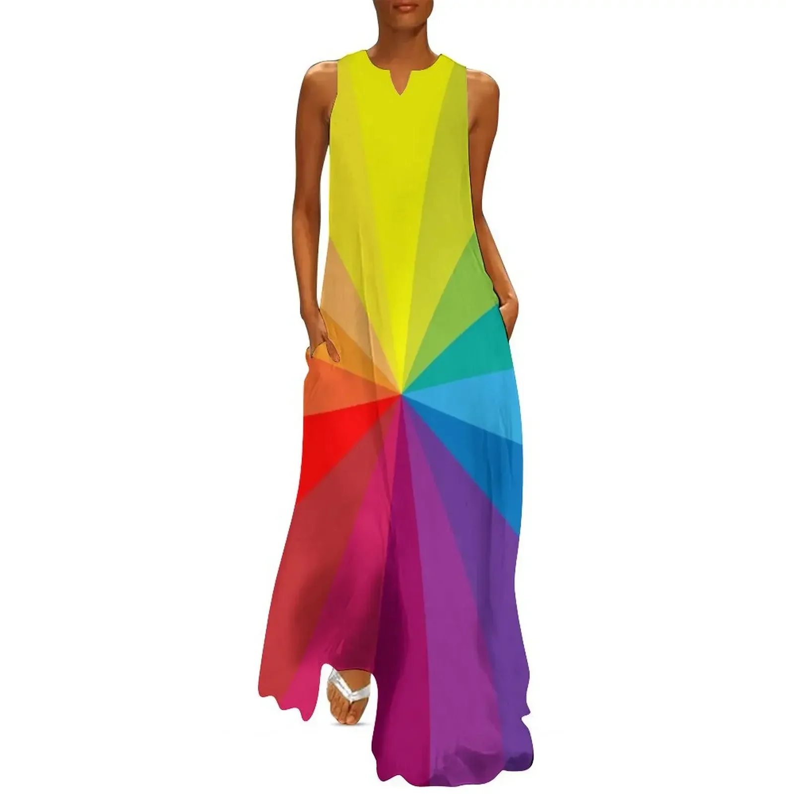 

Colour Wheel Long Dress summer clothes for women women's evening dress 2025 birthday dresses for women women party dresses Dress