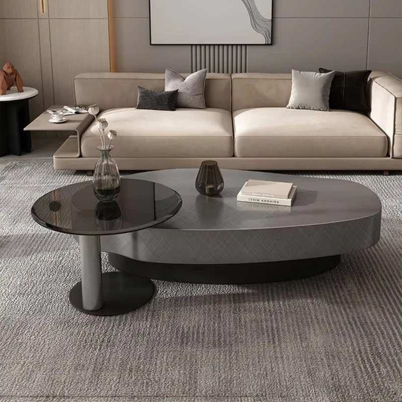 

Modern living room coffee table light luxury wooden center table high-end creative special-shaped coffee table