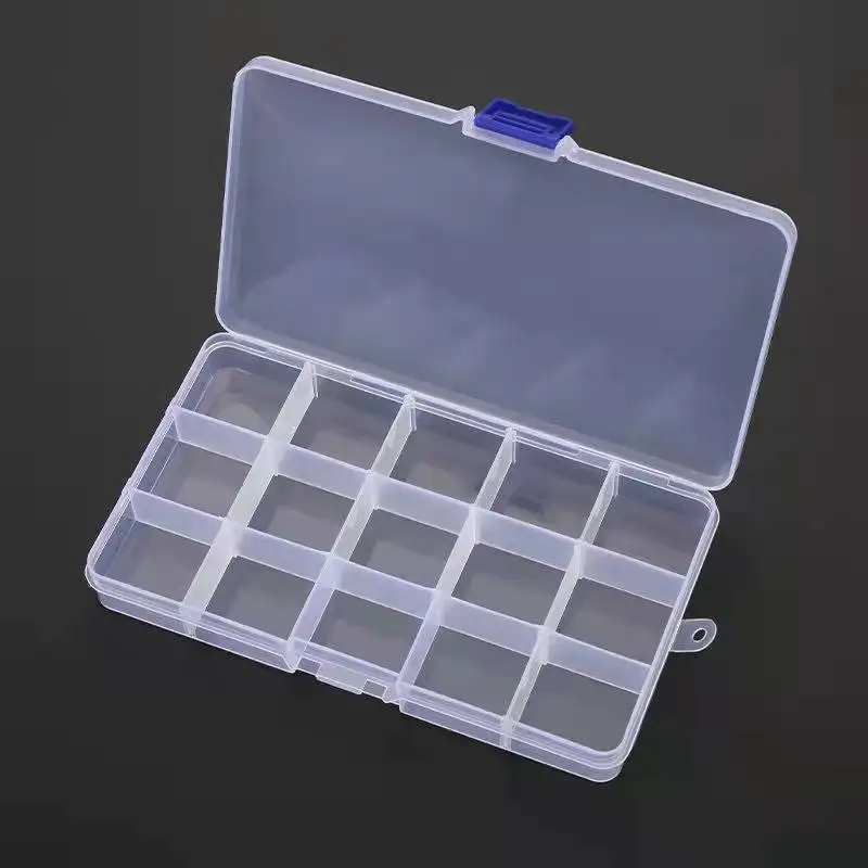 Storage box plastic storage box jewellery storage box tool box 10 compartments 15 compartments 24 compartments organising box