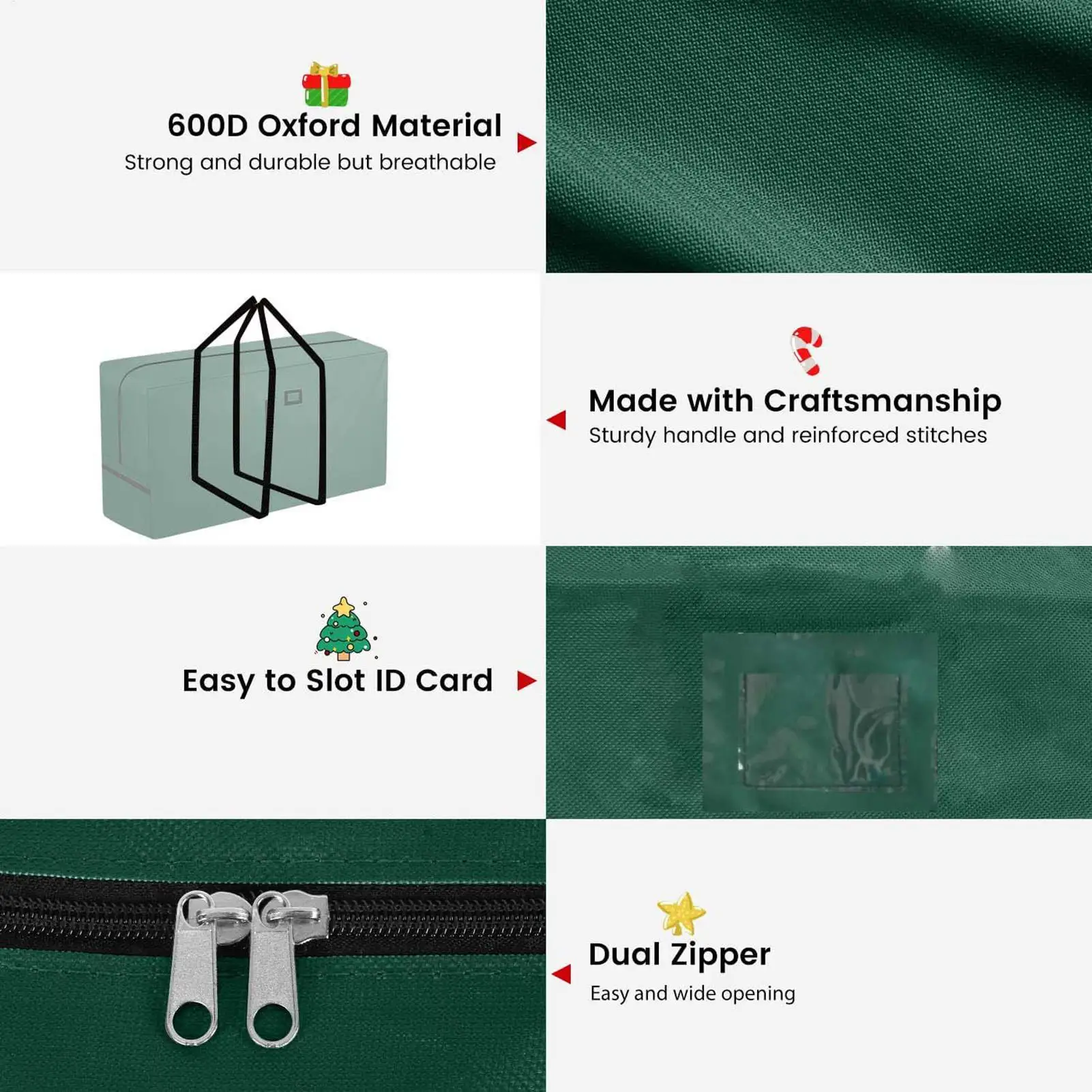 

Сумка для рождественской елки 7,5 дюймов, сумка-органайзер с усиленными ручками, сверхмощная сумка для рождественской елки для переезда, упаковки, кемпинга