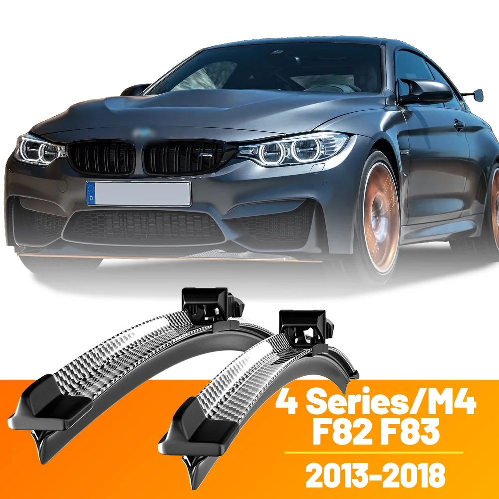 2 stücke Frontscheibe Scheibenwischerblätter Carbon Faser Scheibenwischer Für BMW 4 Serie M4 F82 F83 2013-2018 2014 2015 2016 2017