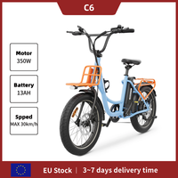 Hidoes C6 Electric Bicycle 250W Motor 36V13Ah Battery EBike Front and Rear Disc Brakes 20inch Fat Tire Electric Bike