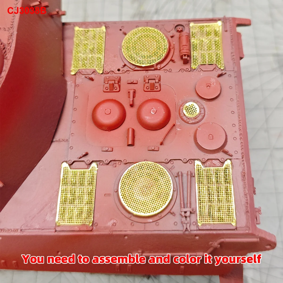 1/35 Modellbausatz Diorama Miniatur PE Panzer King Tiger II Upgrade-Teile Unbemalter Lufteinlassgitter Auspuff Universal DIY – Detail 1